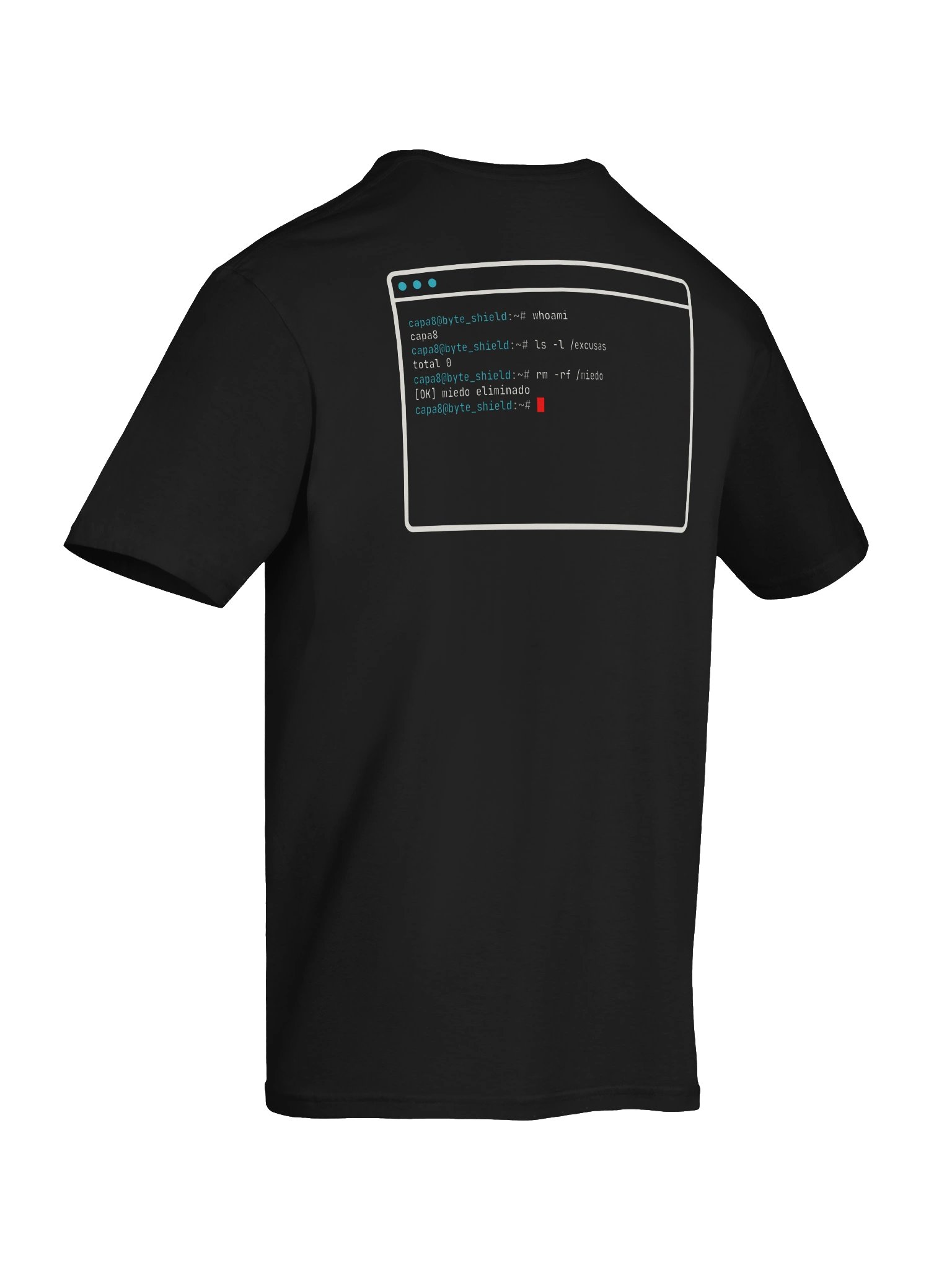 Camiseta Ligera rm -rf /miedo · Capa 8 · byte_shield product image (8)