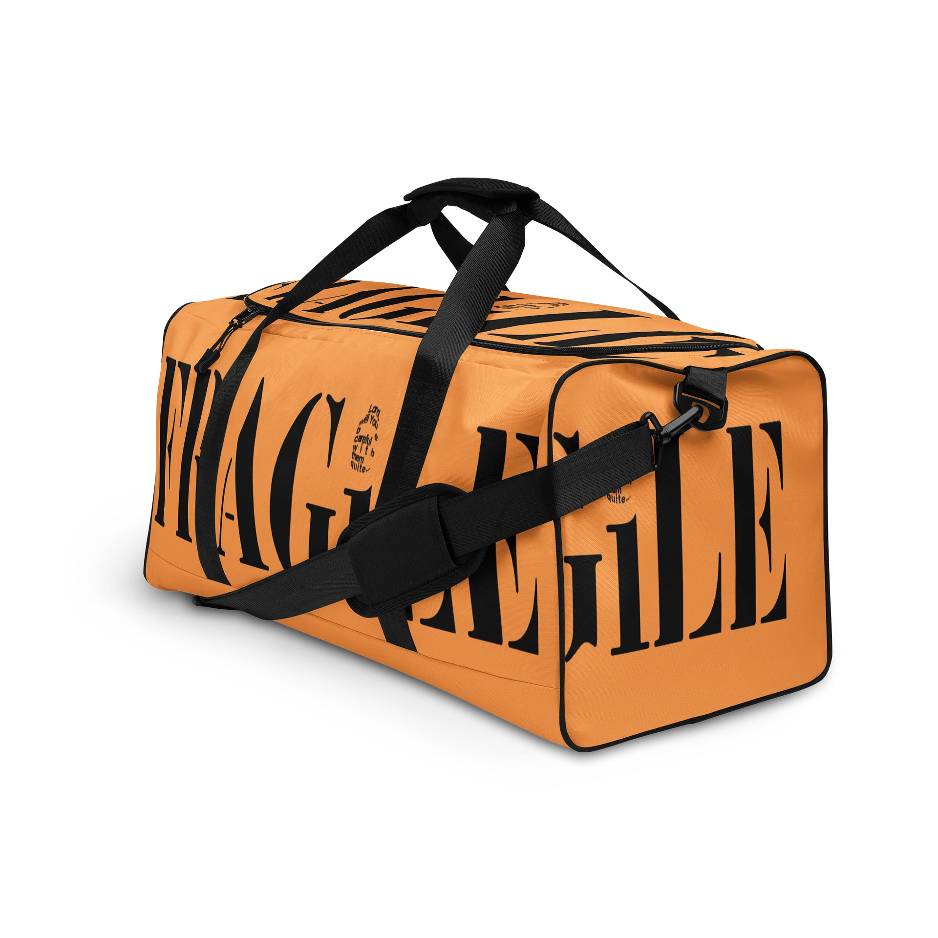 FRAGiLE Orange Duffel Bag product image (3)