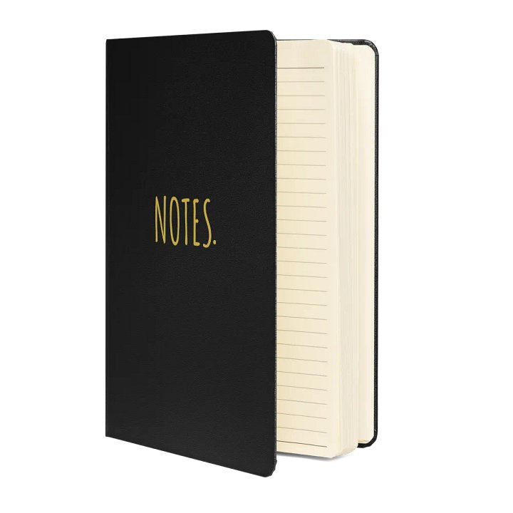 'Notes.' Hardcover Bound Notebook product image (2)