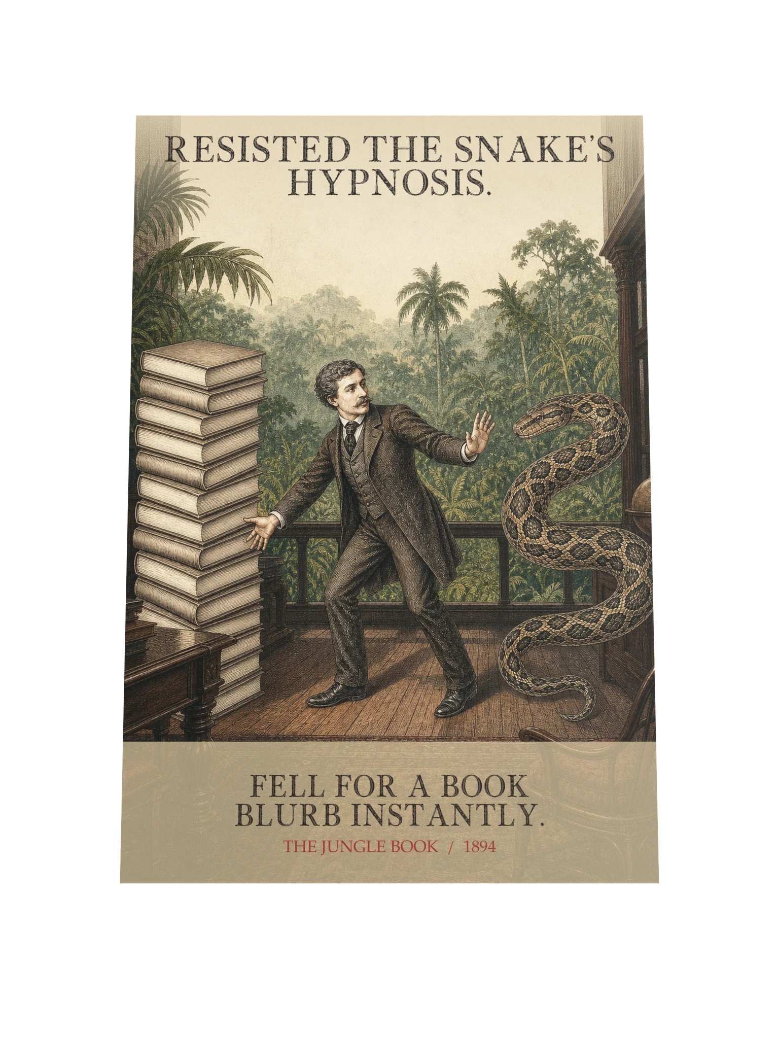 Resisted Snake S Hypnosis Fell For Book -- The Jungle Book Art Print product image (9)