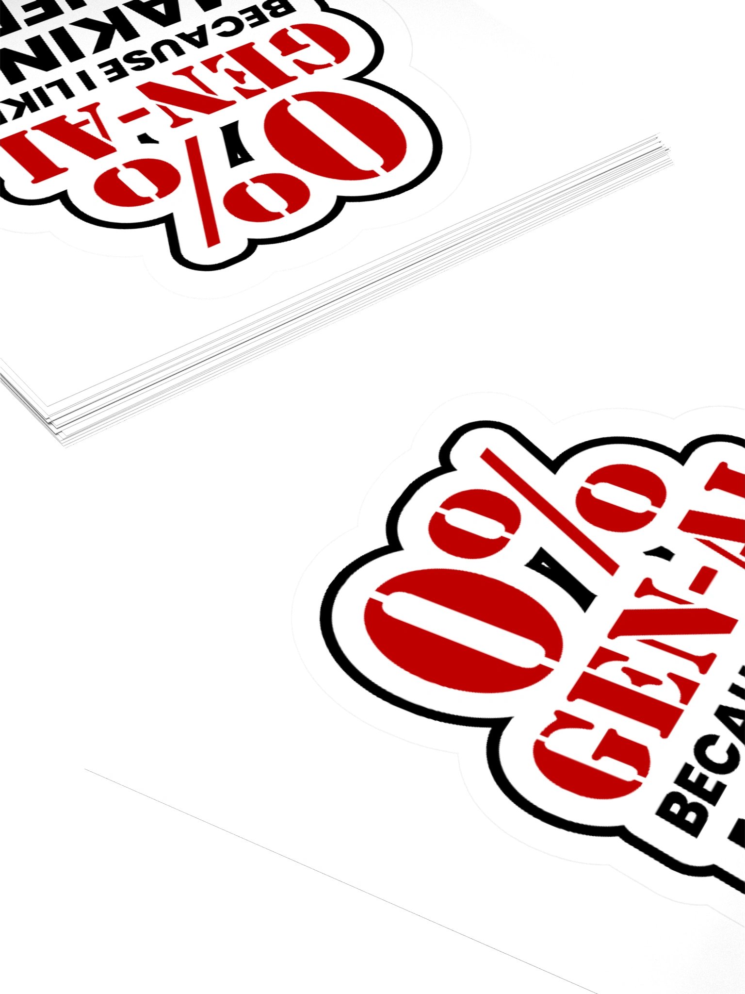 0% Generative AI Sticker product image (11)
