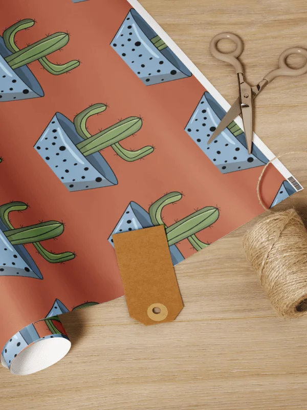 Saguaro Cactus Bold Statement Seamless Botanical Wrap, Matte or Glossy Finish product image (1)