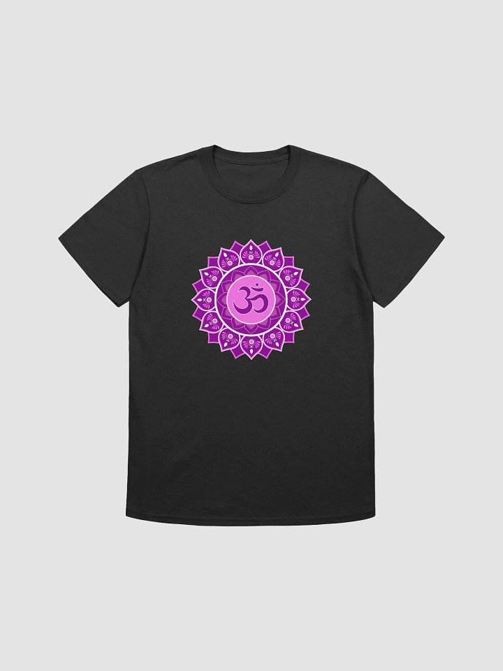 Spiritual Om Symbol Mandala Unisex T-Shirt - Purple Harmony Design product image (1)