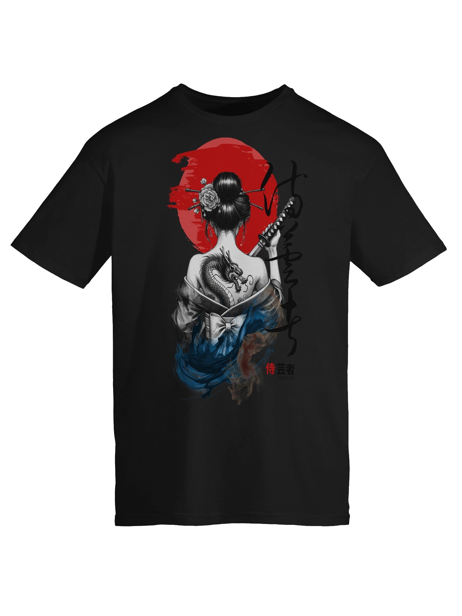 Geisha Dragon Back Tattoo T-Shirt - Gildan Softstyle product image (6)