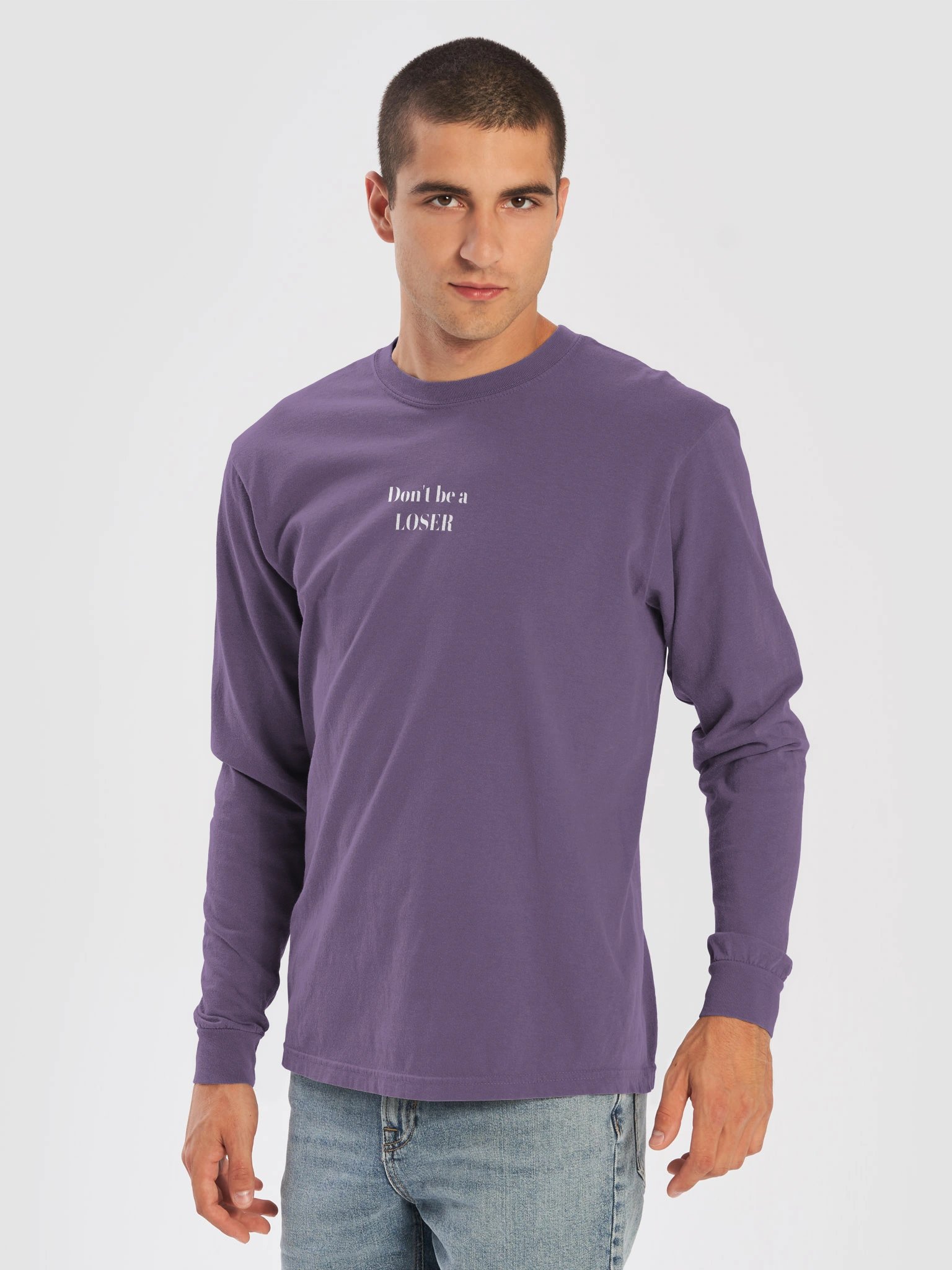 Don't be a LOSER unisex long sleeve (violet) product image (5)