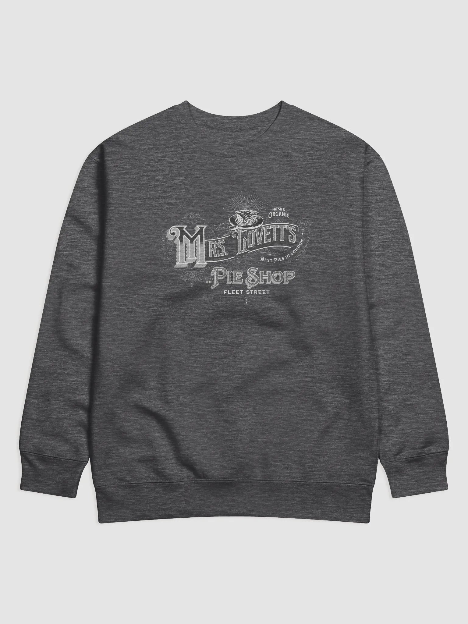 Mrs. Lovett’s Pie Shop Sweatshirt – Premium Fleece Crewneck for Broadway & Sweeney Todd Fans product image (1)