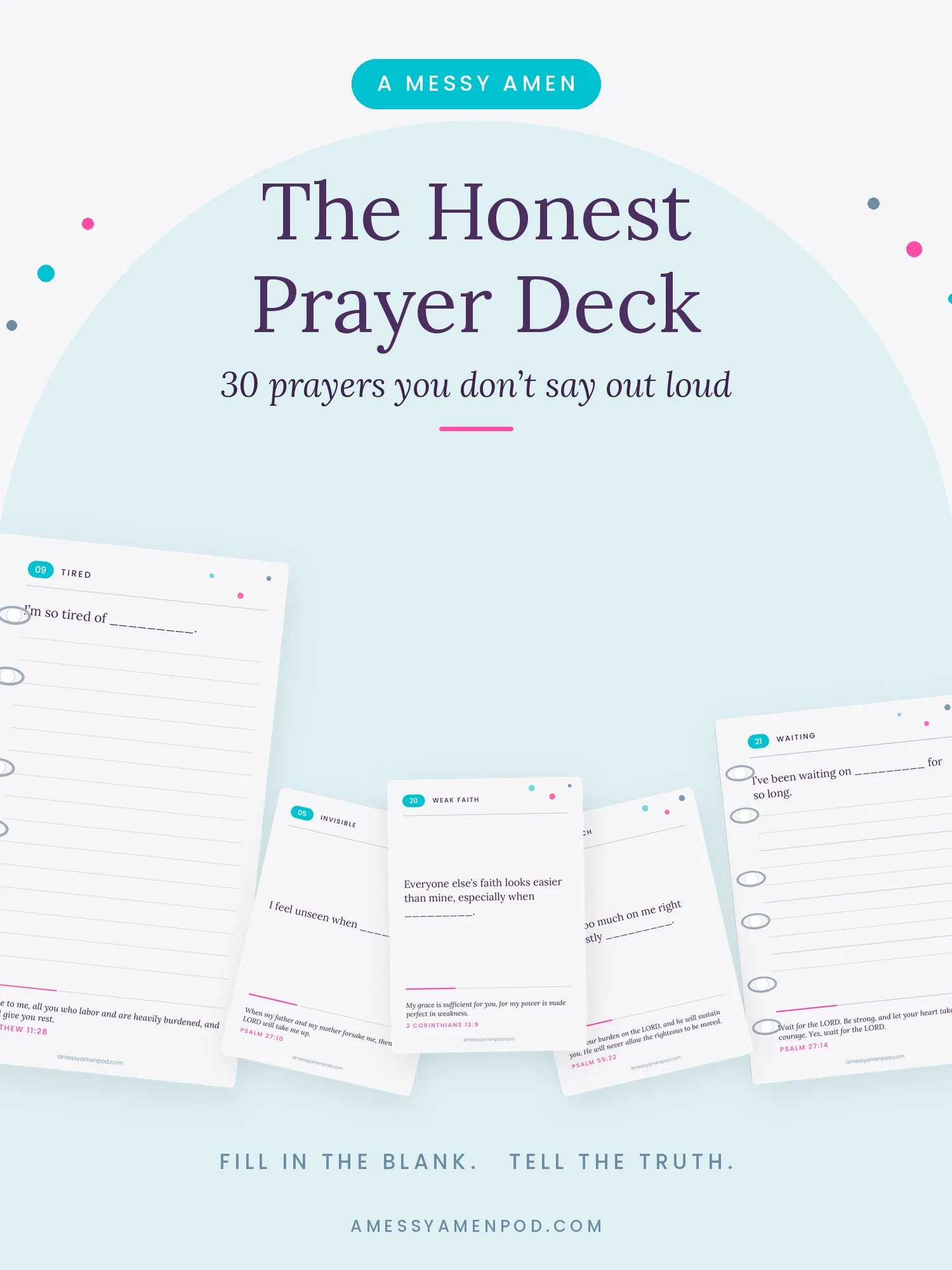 The Honest Prayer Deck | 30 Prayers You Don't Say Out Loud product image (6)