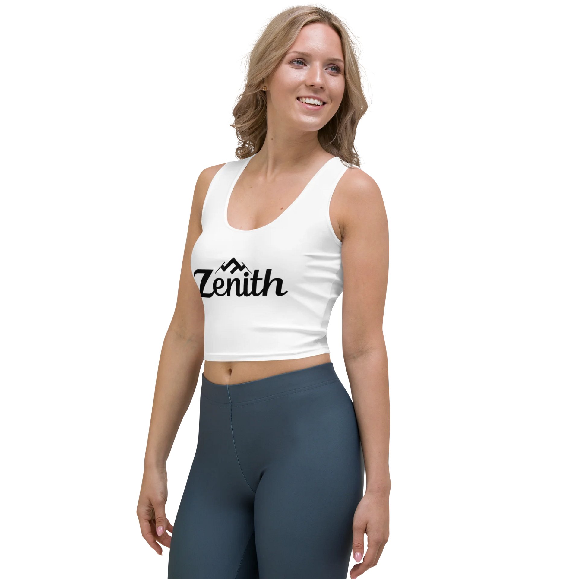 Zenith Women's Crop Top T-Shirt - Stylish Mountain Peak Design product image (3)
