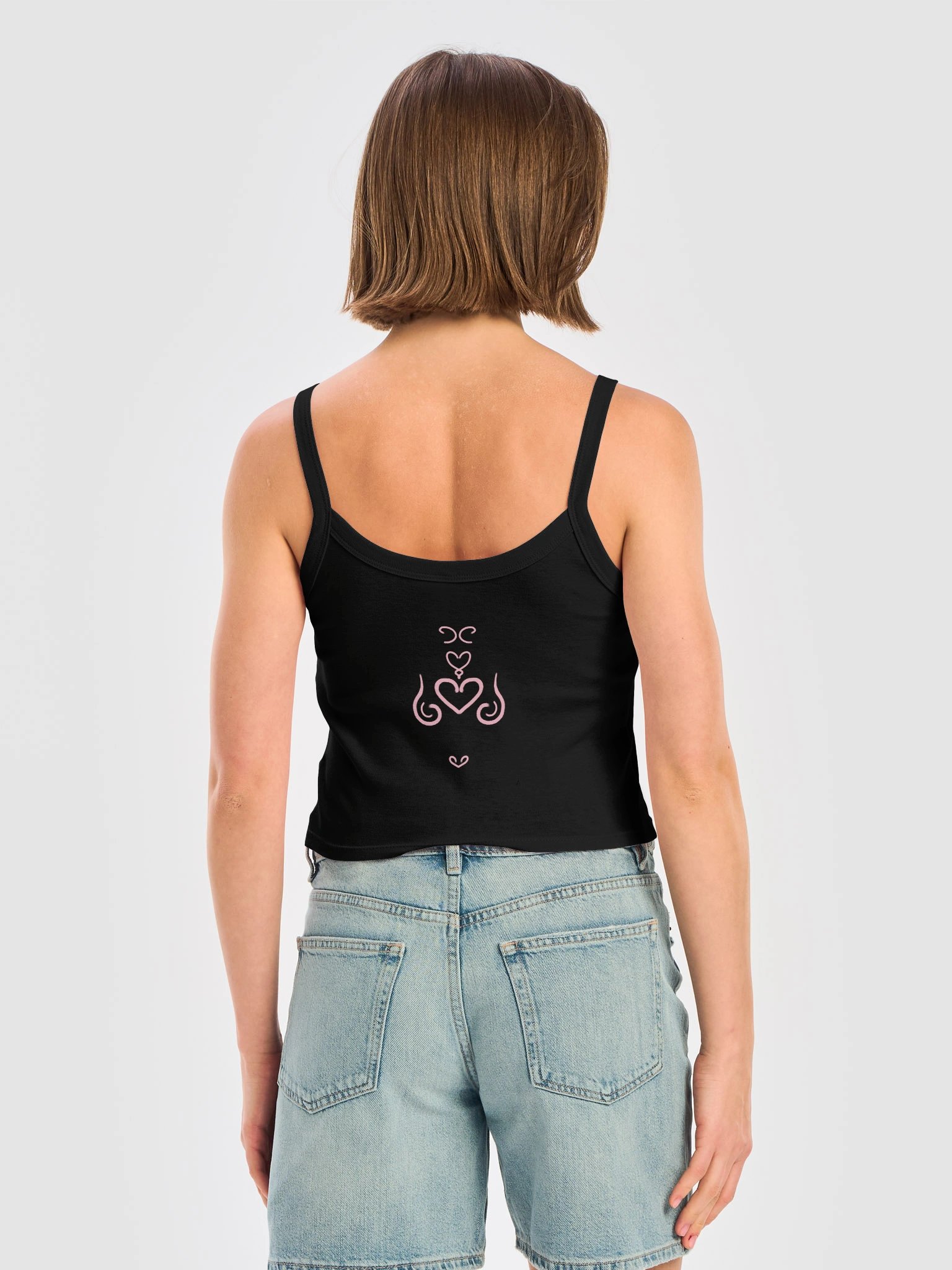 pink heart ornamental micro-rib tank product image (4)