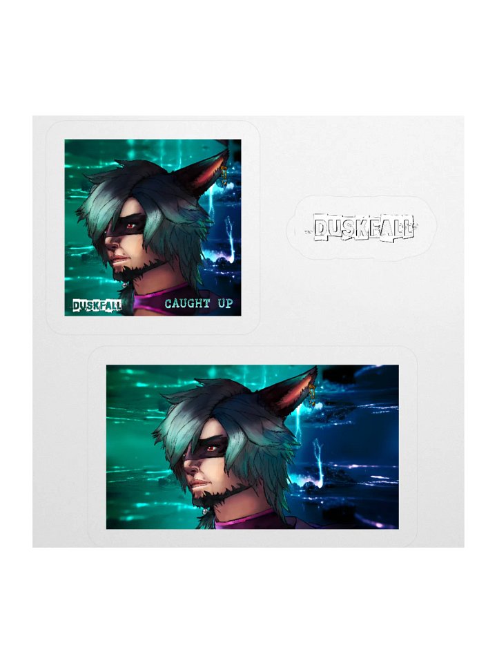 DUSKFALL Neon Fox Kiss Cut Stickers product image (2)