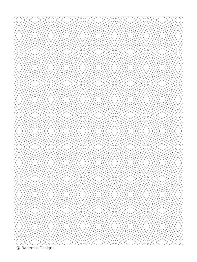 Stars and Rhombuses Coloring Page product image (1)
