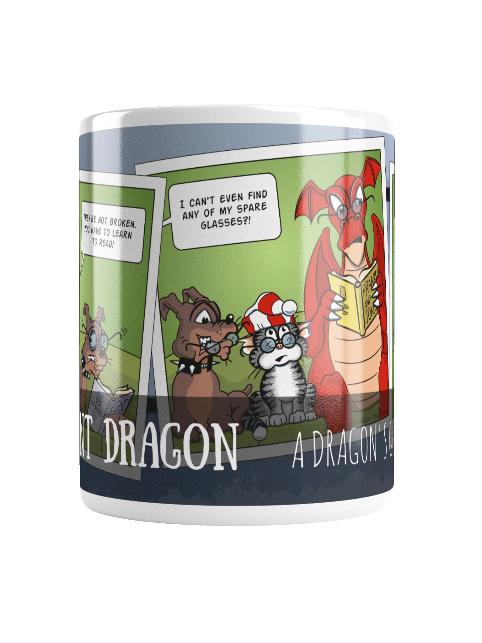 Resident Dragon Comic Read Three-Panel Mug product image (11)