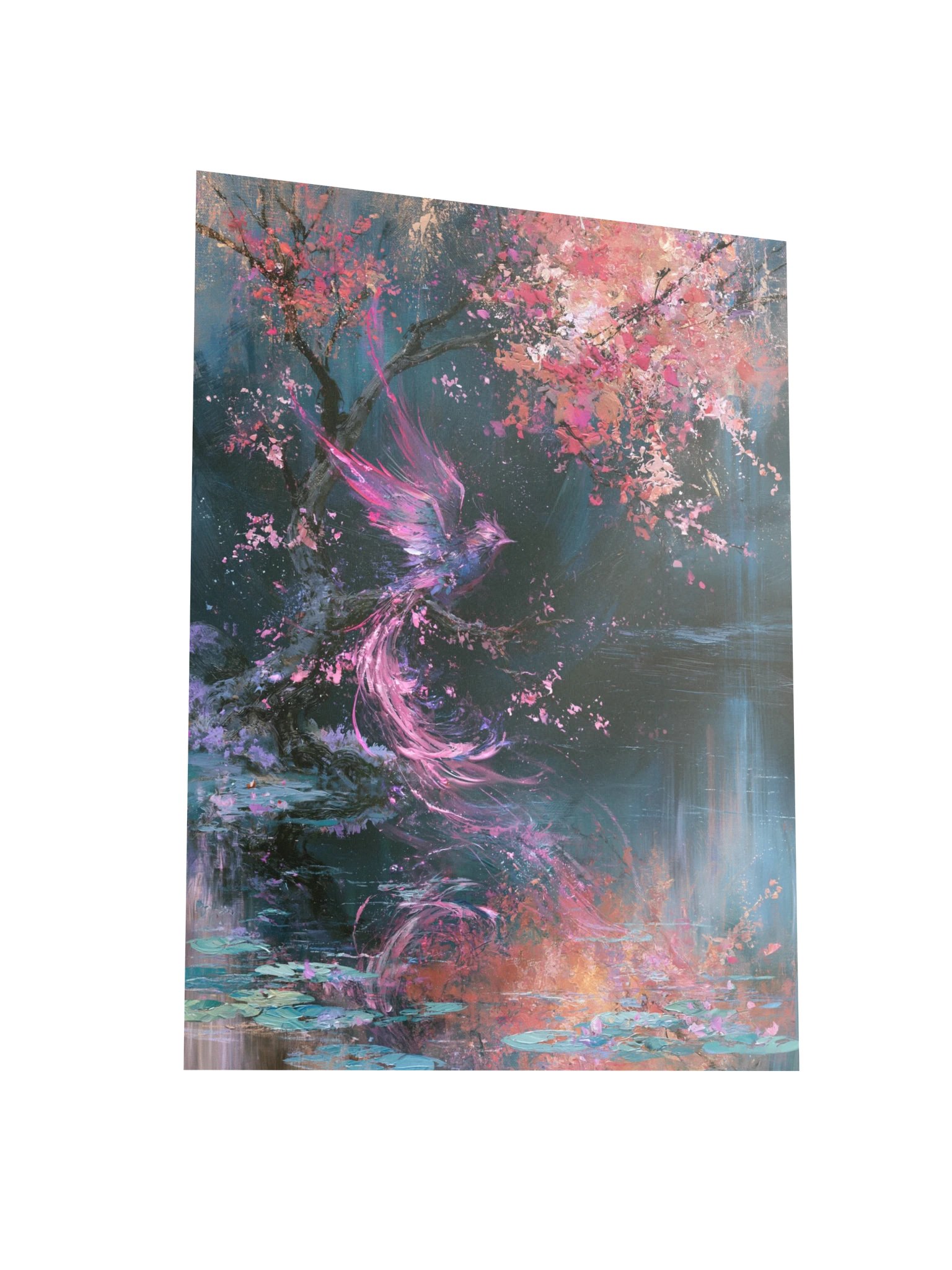 Fantasy Phoenix Art Print — Phoenix in the Blossom Pond product image (7)