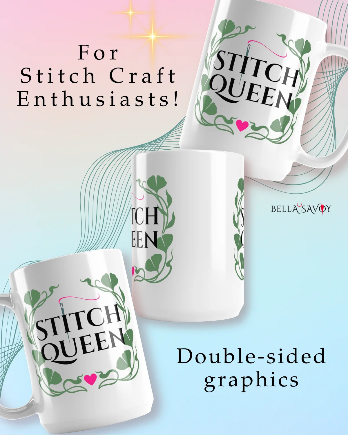 Art Nouveau "Stitch Queen" Mug product image (9)