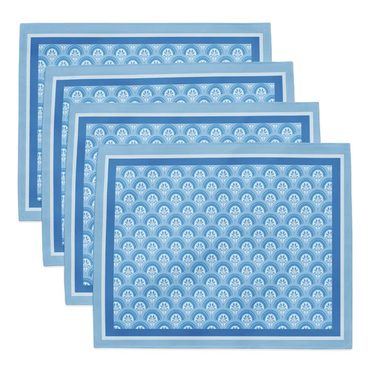 Le Blue Deco Placemat Set – Elegant Art Deco Dining (4-Piece) product image (1)
