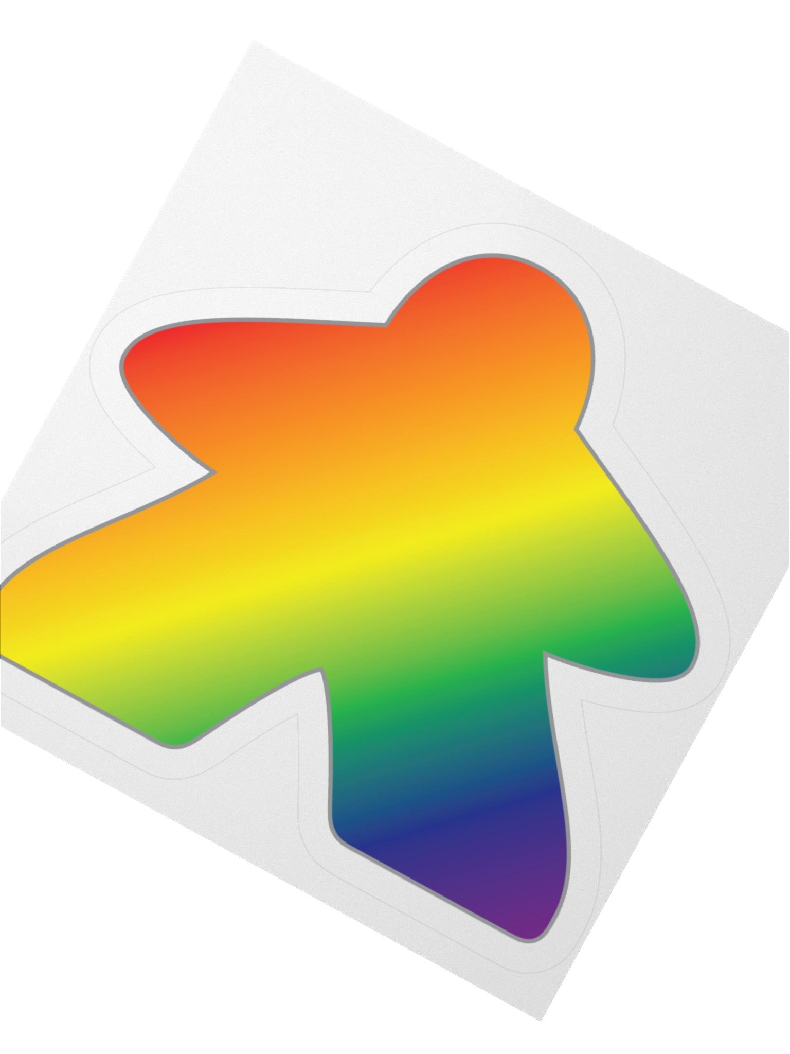 Rainbow Pride Gradient Meeple Sticker product image (4)