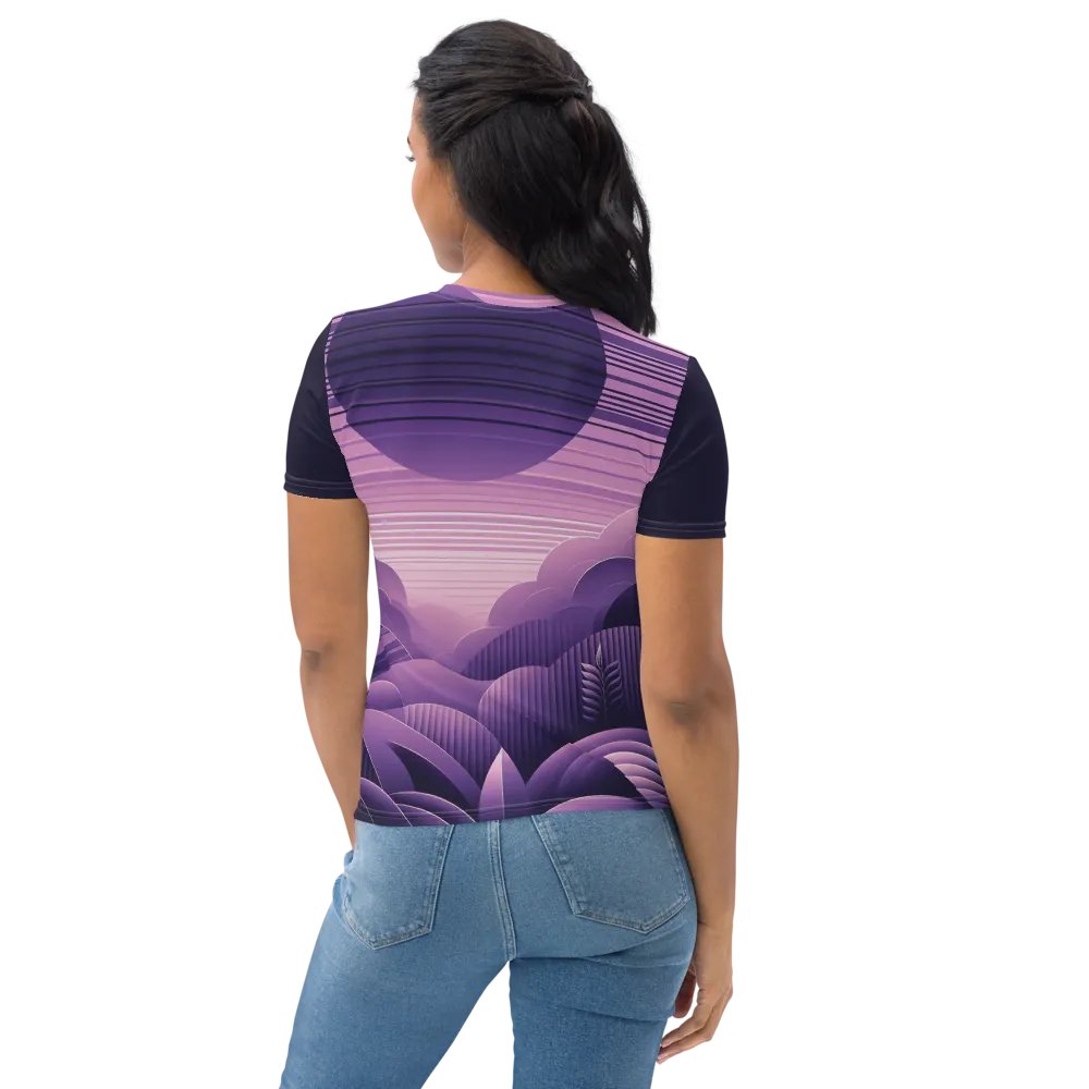 Women's Full-Print-2 Violet Glitch Tee product image (5)