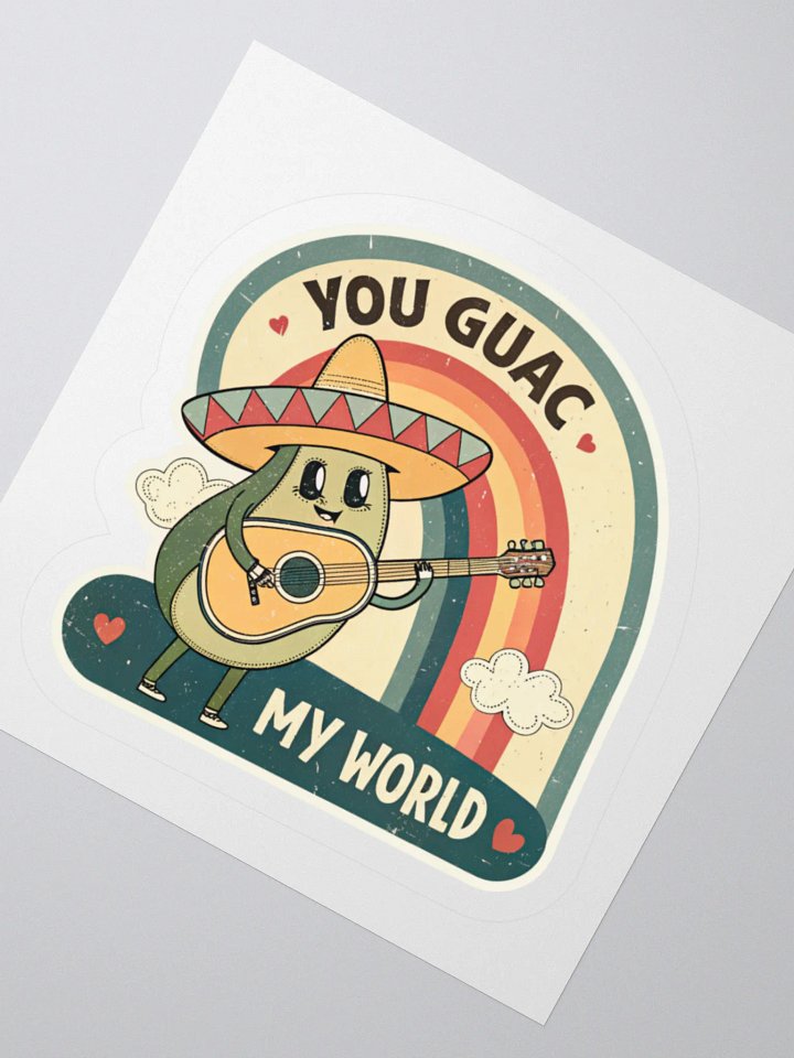 Guac My World Avocado Kiss Cut Sticker product image (4)