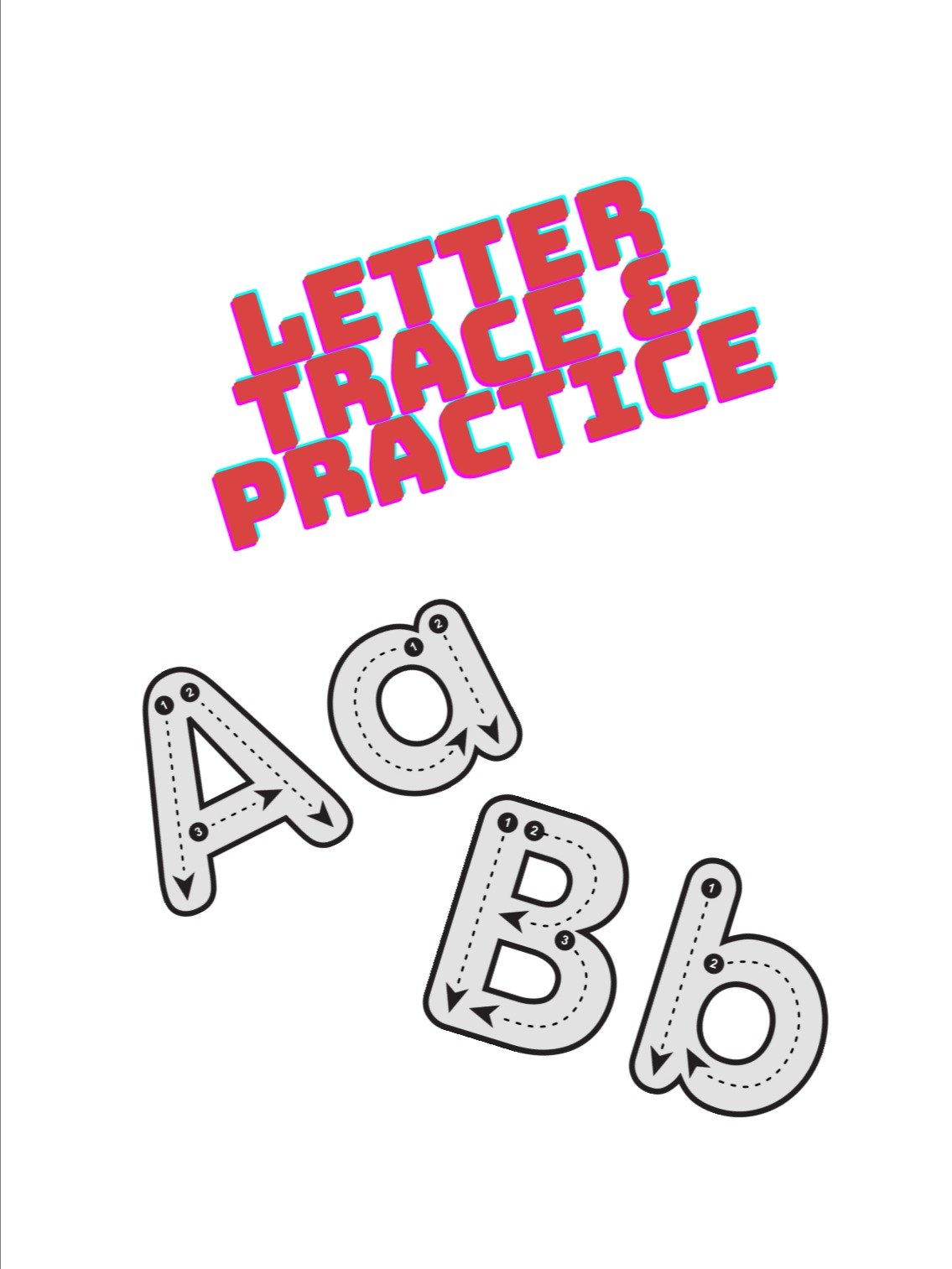 Preschool/Kindergarten Practice Tracing Letters and Numbers | Bonus Colors and Shapes Digital Print product image (3)