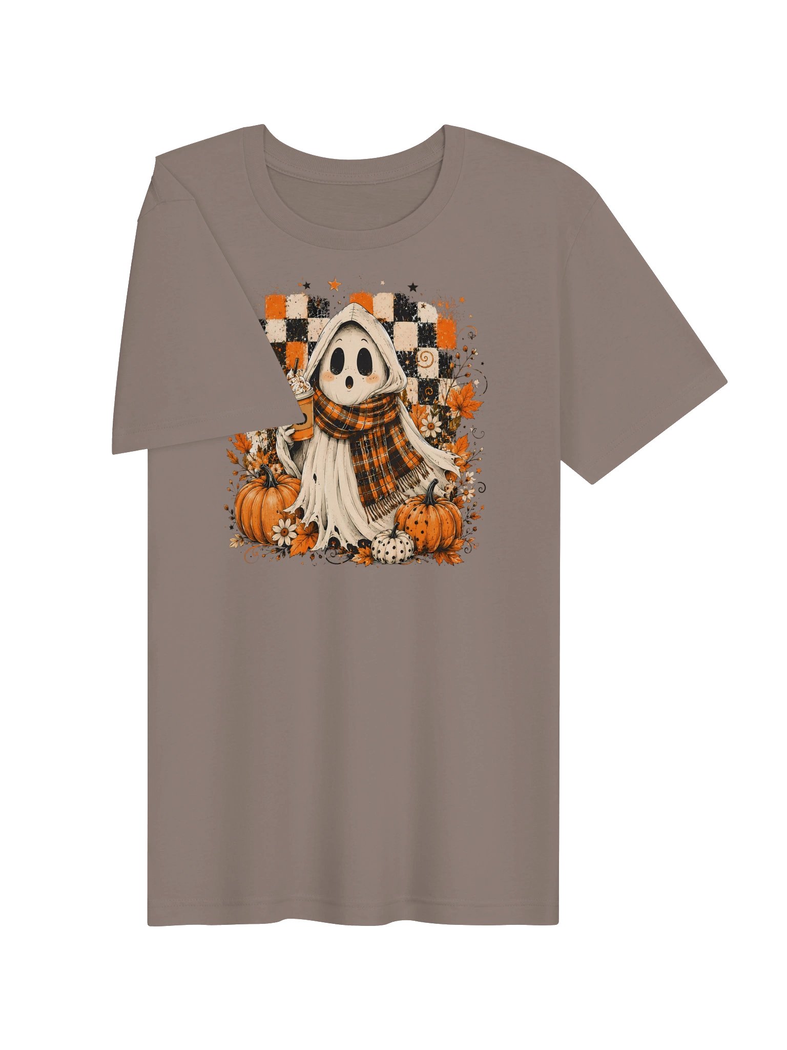 Pumpkin Spice Ghost T-Shirt | Cozy Fall Halloween Tee product image (4)