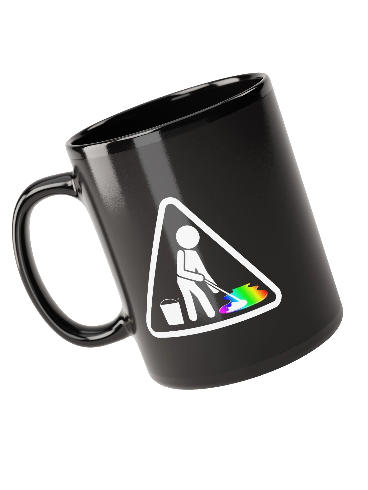 Rainbow Spill Coffee Cup Black product image (10)