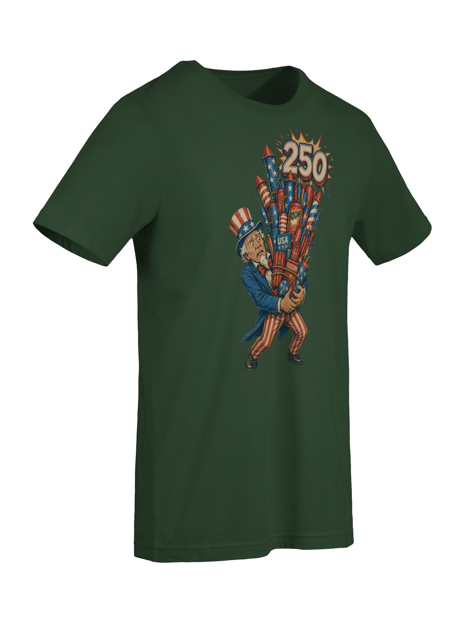 Uncle Sam USA 250 Fireworks Tee | USA T-Shirt product image (27)