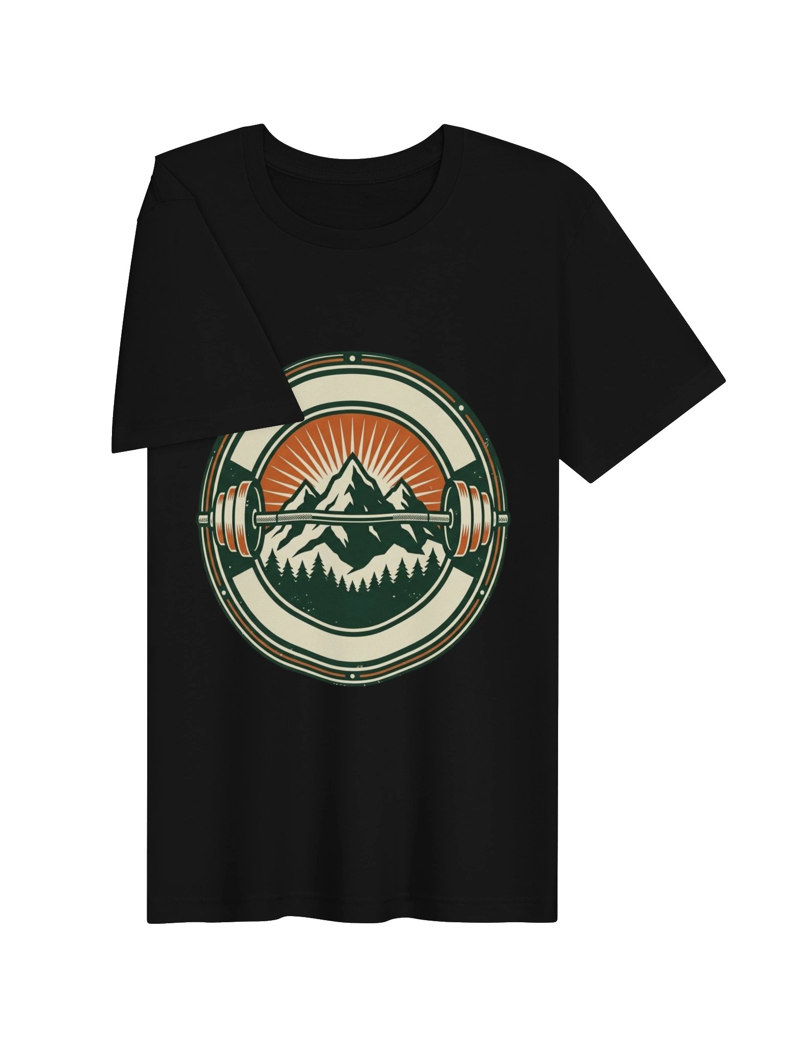 Mountain Strength Retro Badge Gym T-Shirt for Lifters product image (23)