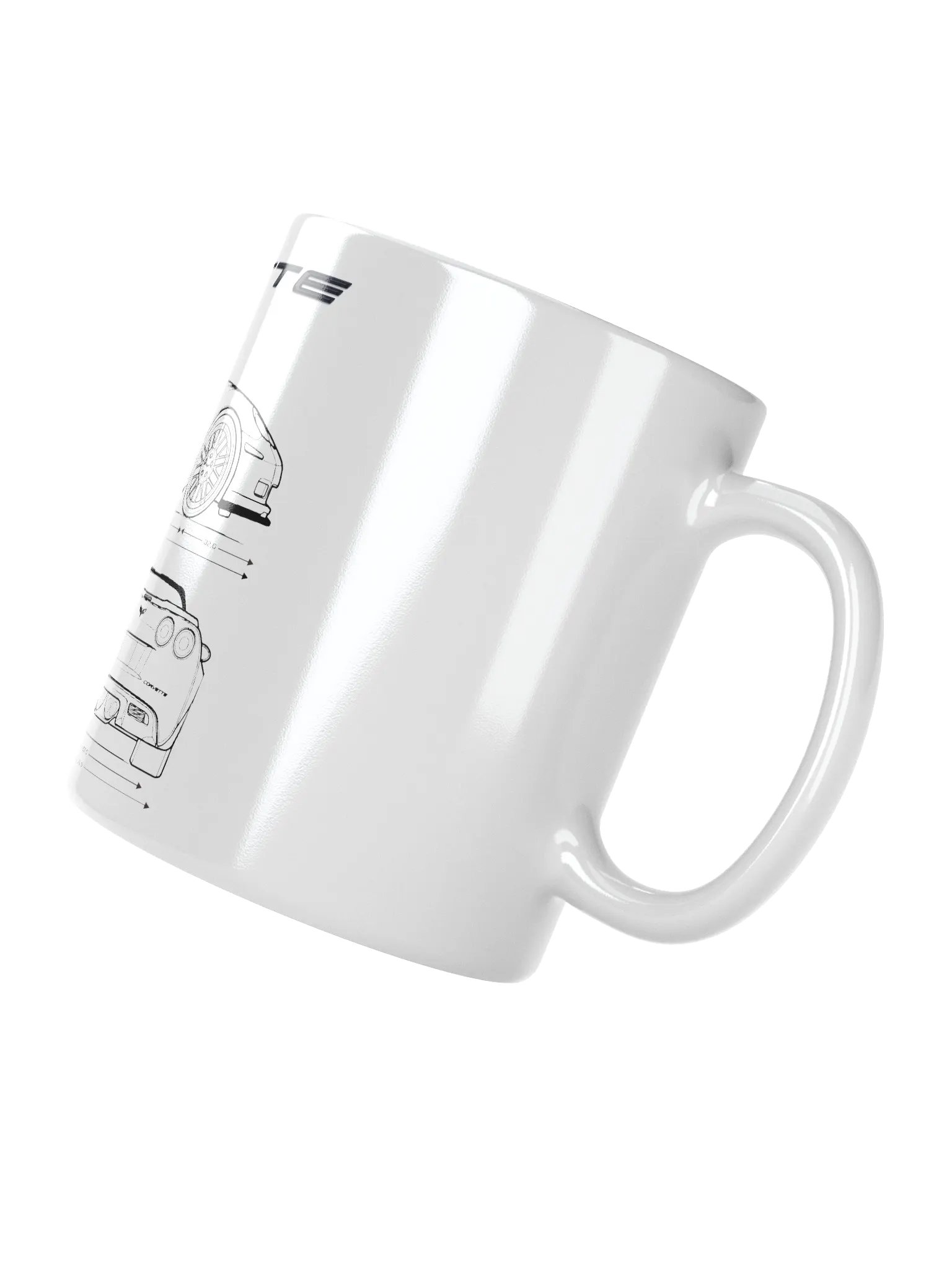 C6 VETTE- PEARL WHITE MUG product image (2)