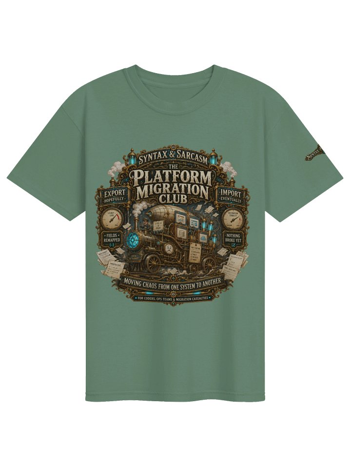 Syntax & Sarcasm Platform Migration Club Heavyweight Premium T-Shirt product image (50)
