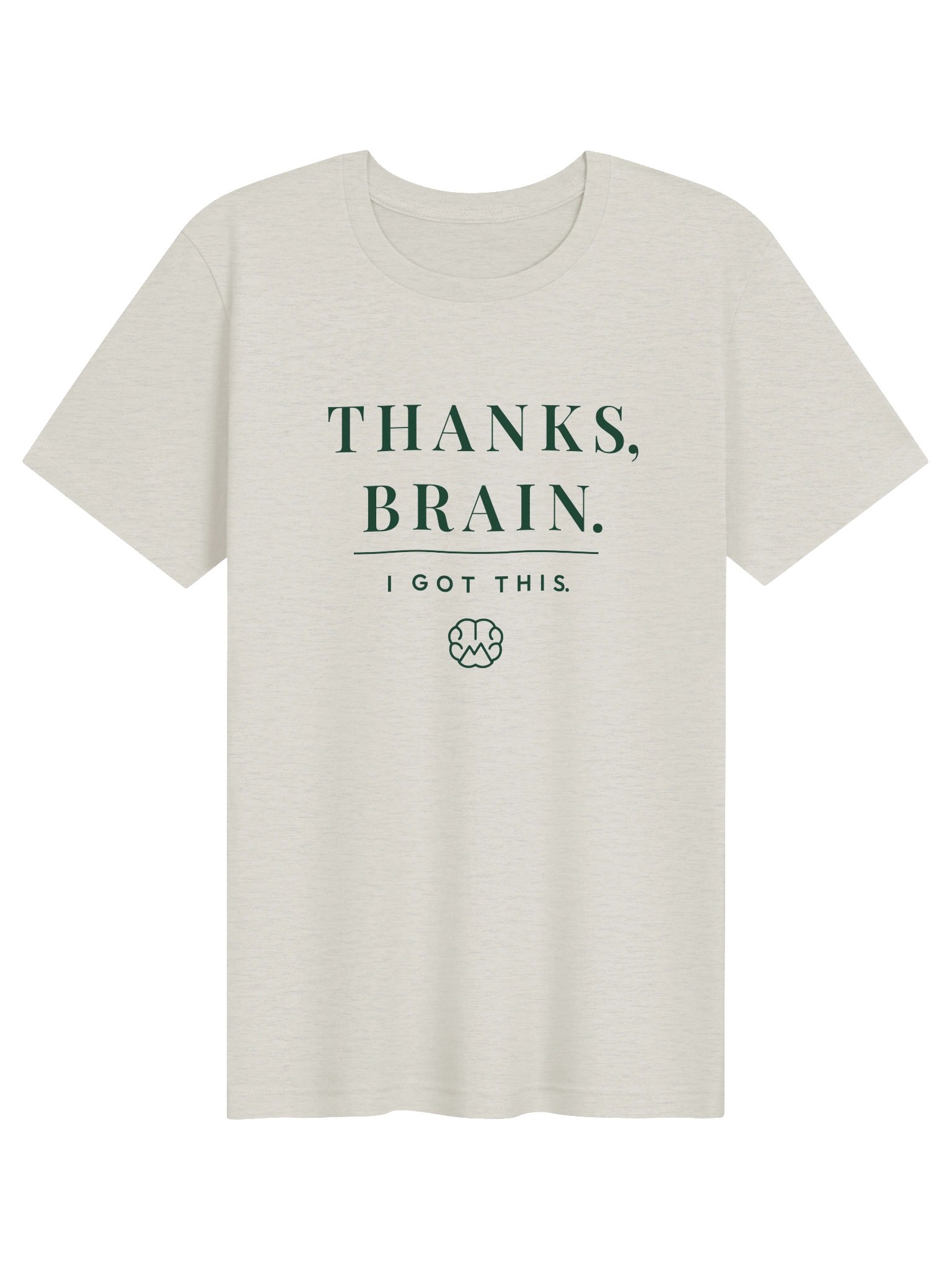 Mindset Evolution — Thanks, Brain Tee (Heather Dust) product image (1)