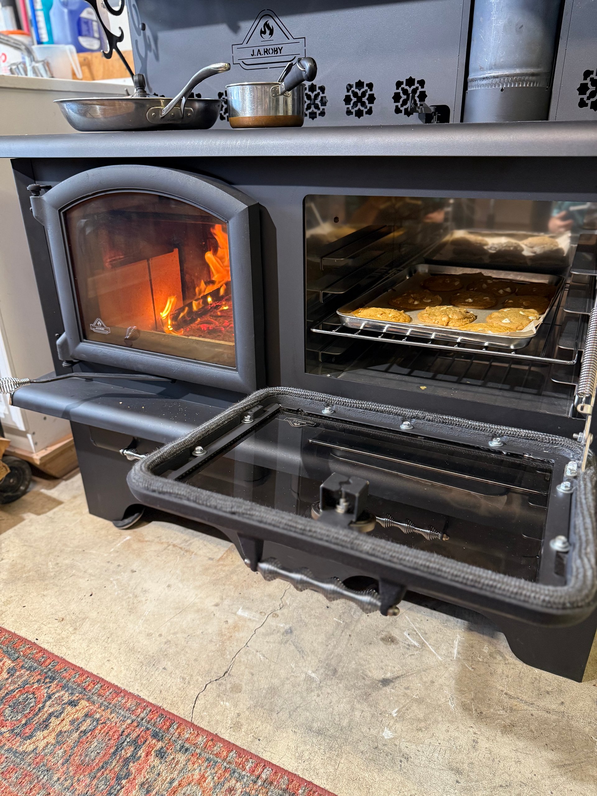 JA Roby Cuisiniere Wood Cook Stove with Top Warming Oven product image (2)