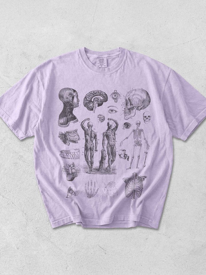Dark Academia Anatomy Shirt – Vintage Human Anatomy Sketch Graphic Tee product image (1)