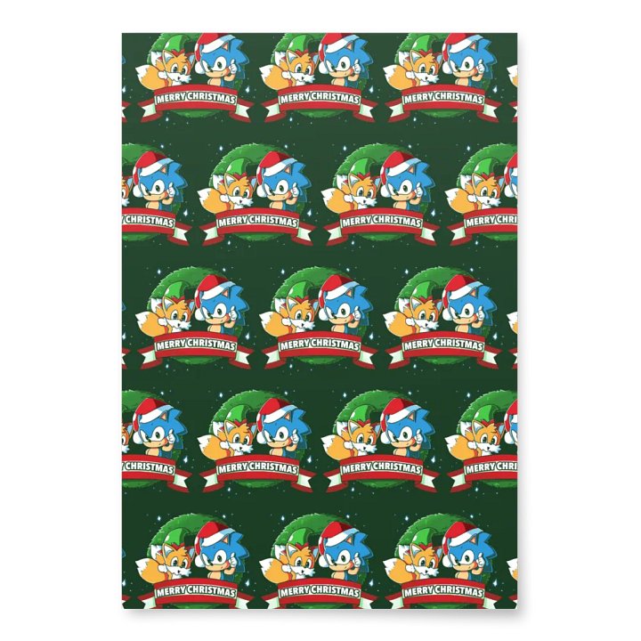 sonic and tails christmas wrapping! product image (2)
