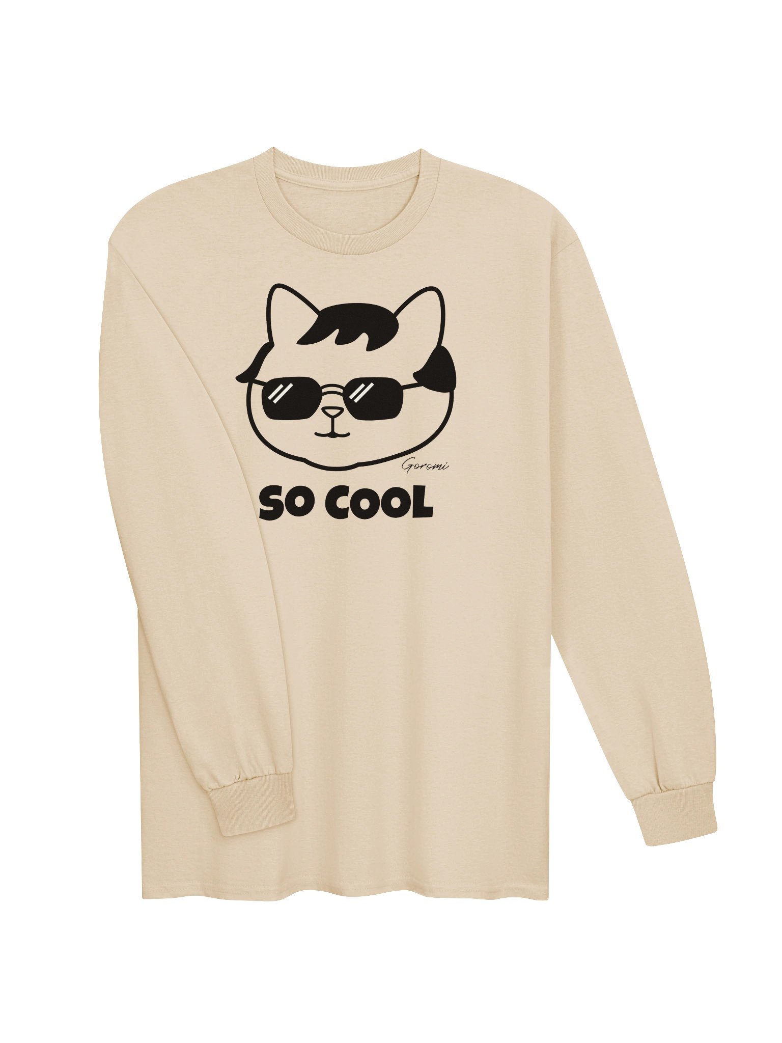 Goromi the Cat in Wig (SO COOL) - Unisex Adult Long Sleeve T-shirt product image (2)