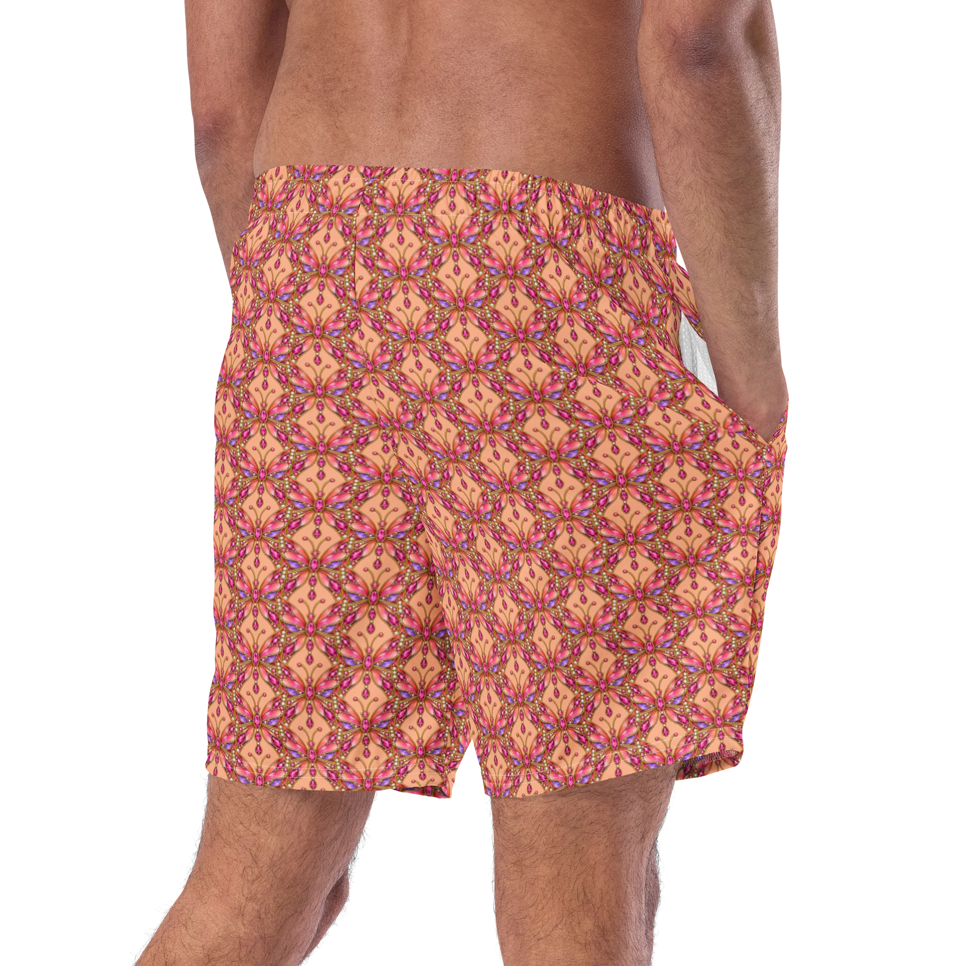 Ornate Blossom All-Over Print Swim Trunks product image (9)