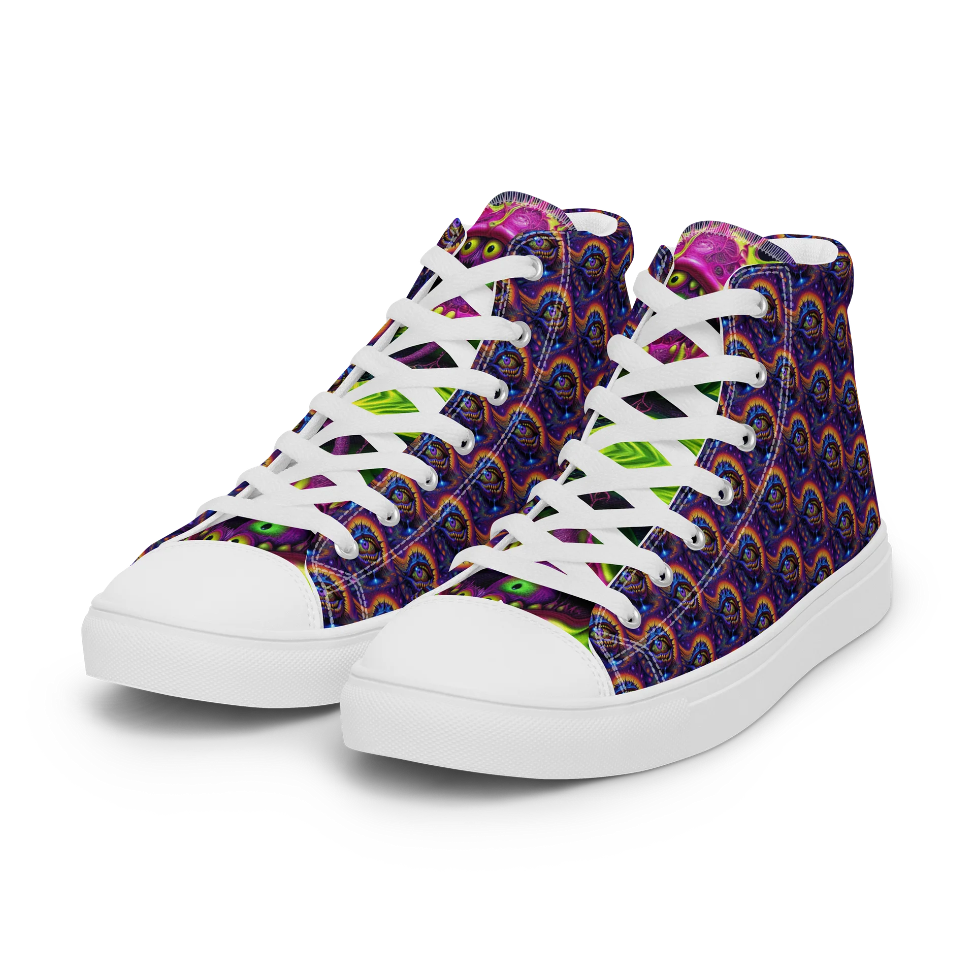 Men's Canvas High tops-House of Rahly Design, One Eye Strange. product image (15)