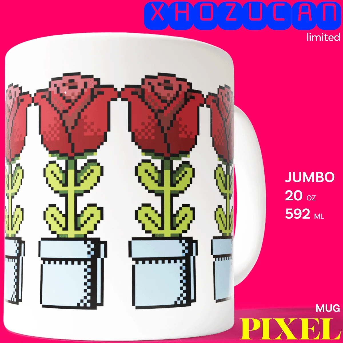 PIXEL | POTTED ROSY | MUG product image (4)