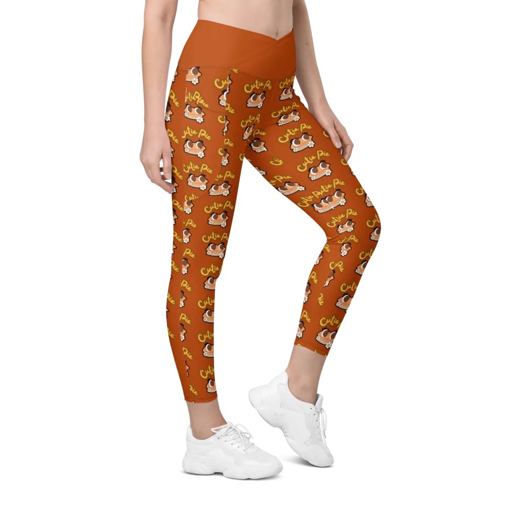Cutie Pie Orange Print Leggings with Pockets product image (5)