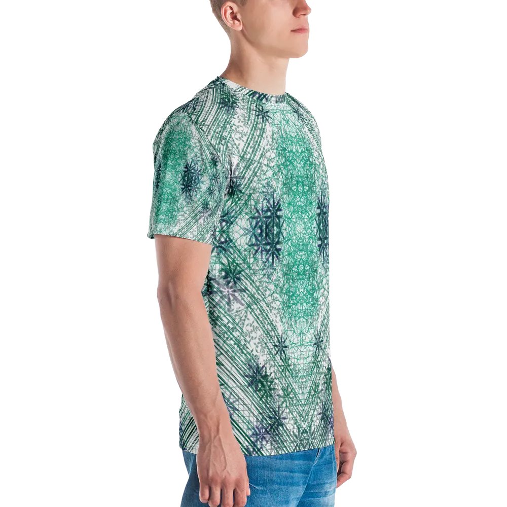 Shades Of Green Geometric Pattern T-Shirt product image (3)