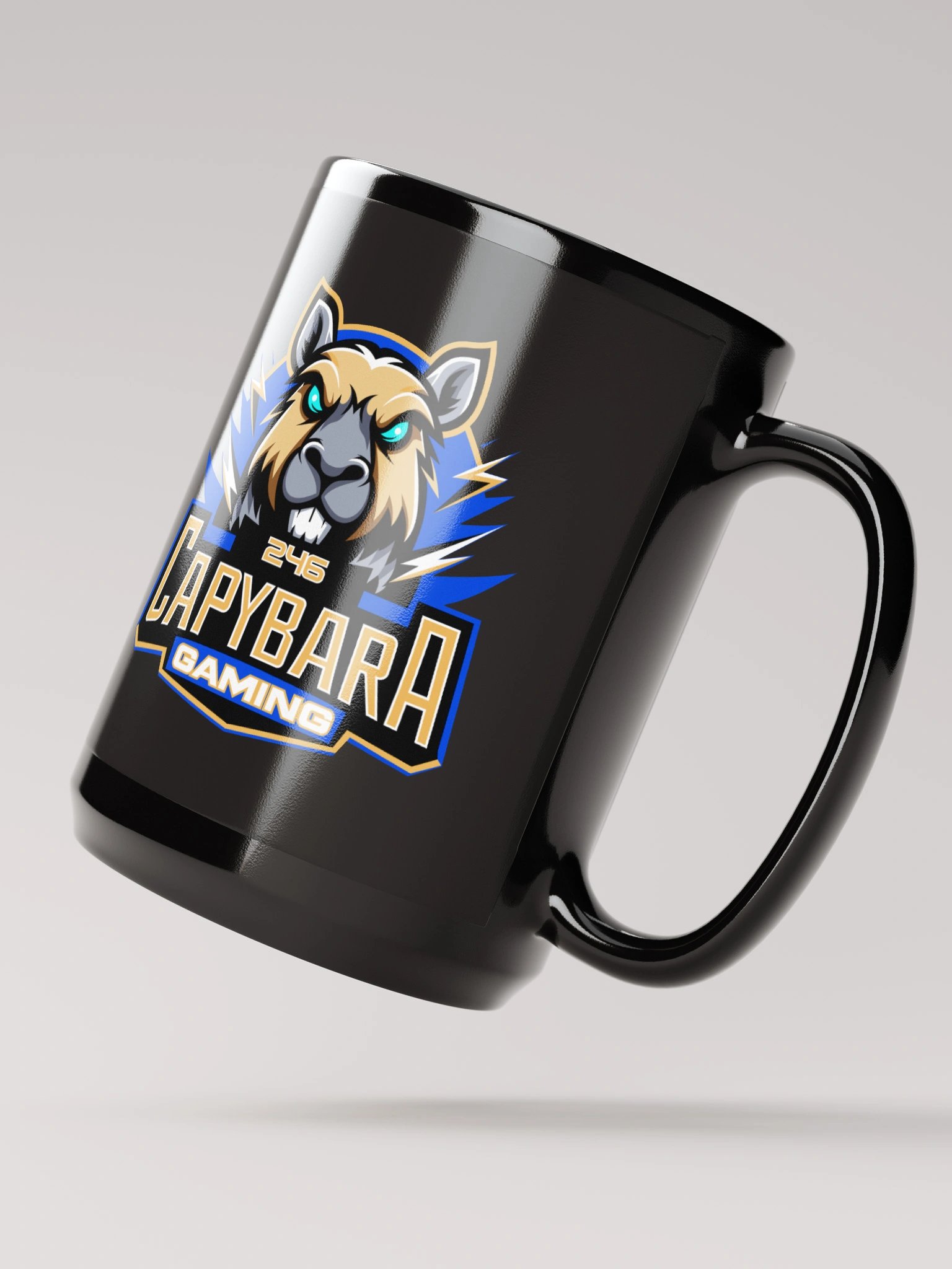 Capybara 246 Gaming Black Glossy Mug product image (2)