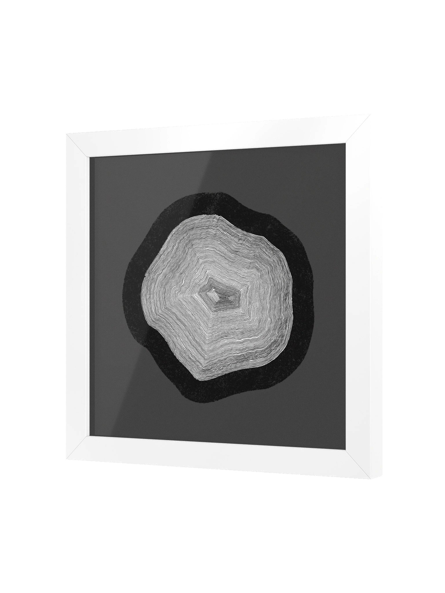 "Layers upon Layers" - Framed Minimalist Art Print - Soft Black product image (42)