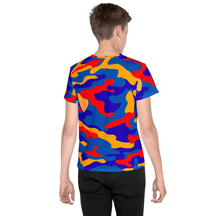 Kids Camo T-Shirt – Bold Multi-Color Graphic Tee product image (2)
