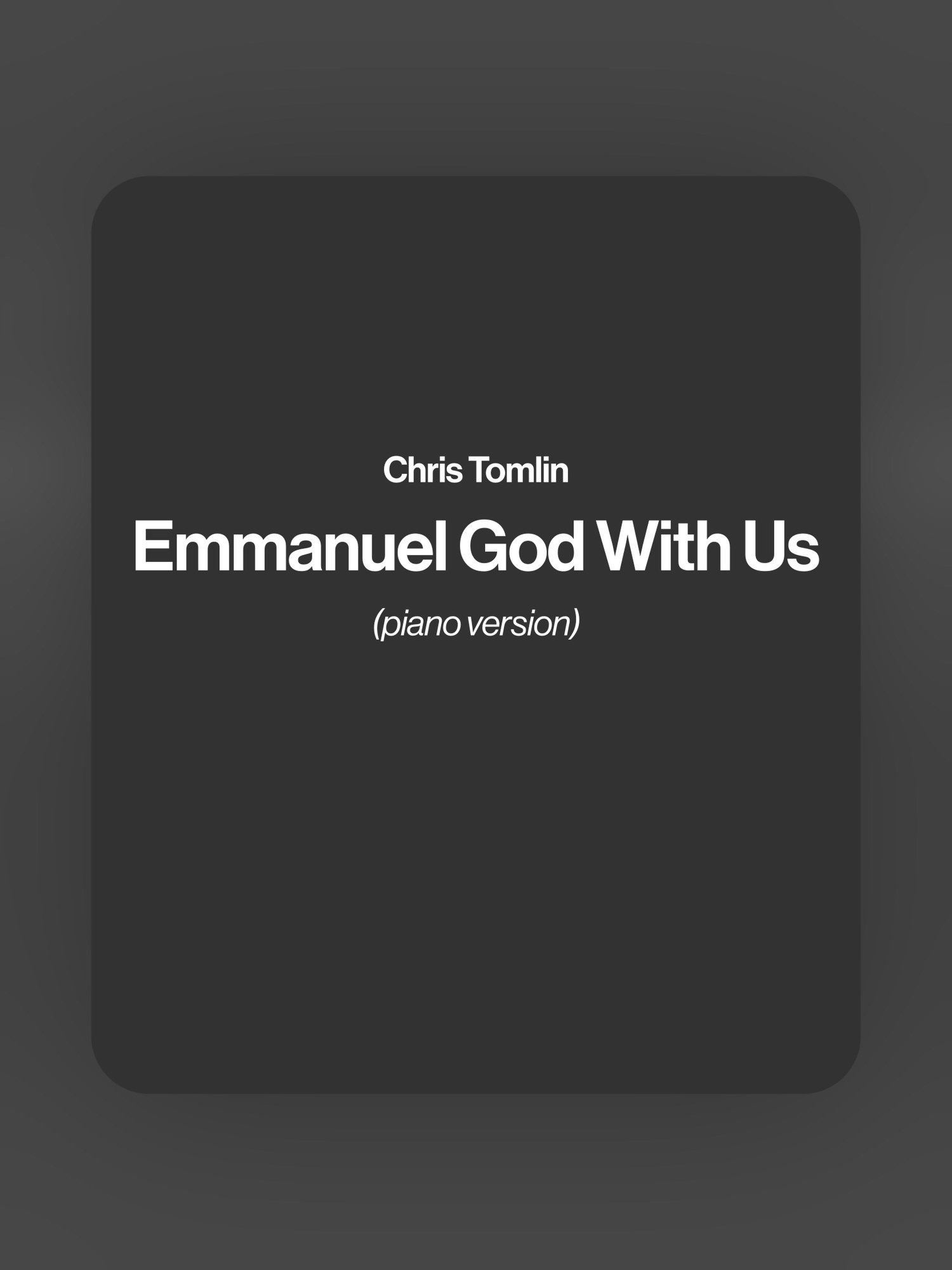 Chris Tomlin - Emmanuel God With Us product image (1)