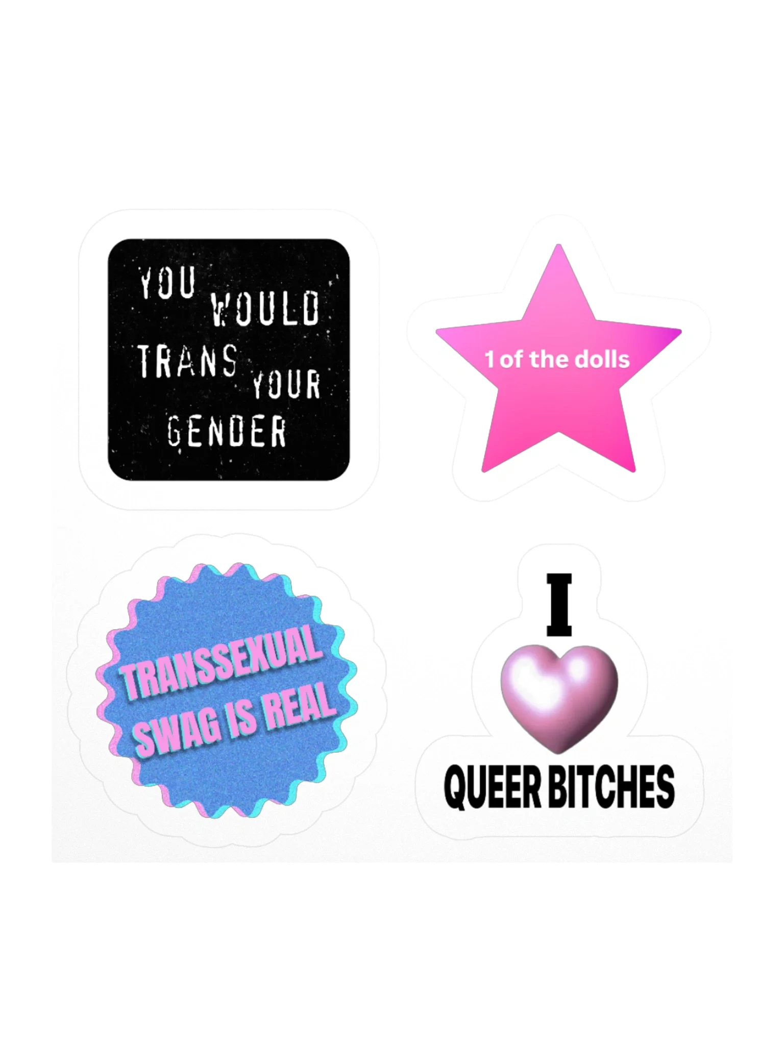 1ofthedolls Sticker Quad