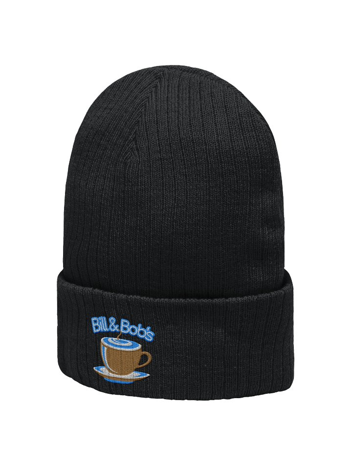 Bill and Bob's Coffee Shop Open 24/7 Beanie Hat Aqua Teal Design product image (2)