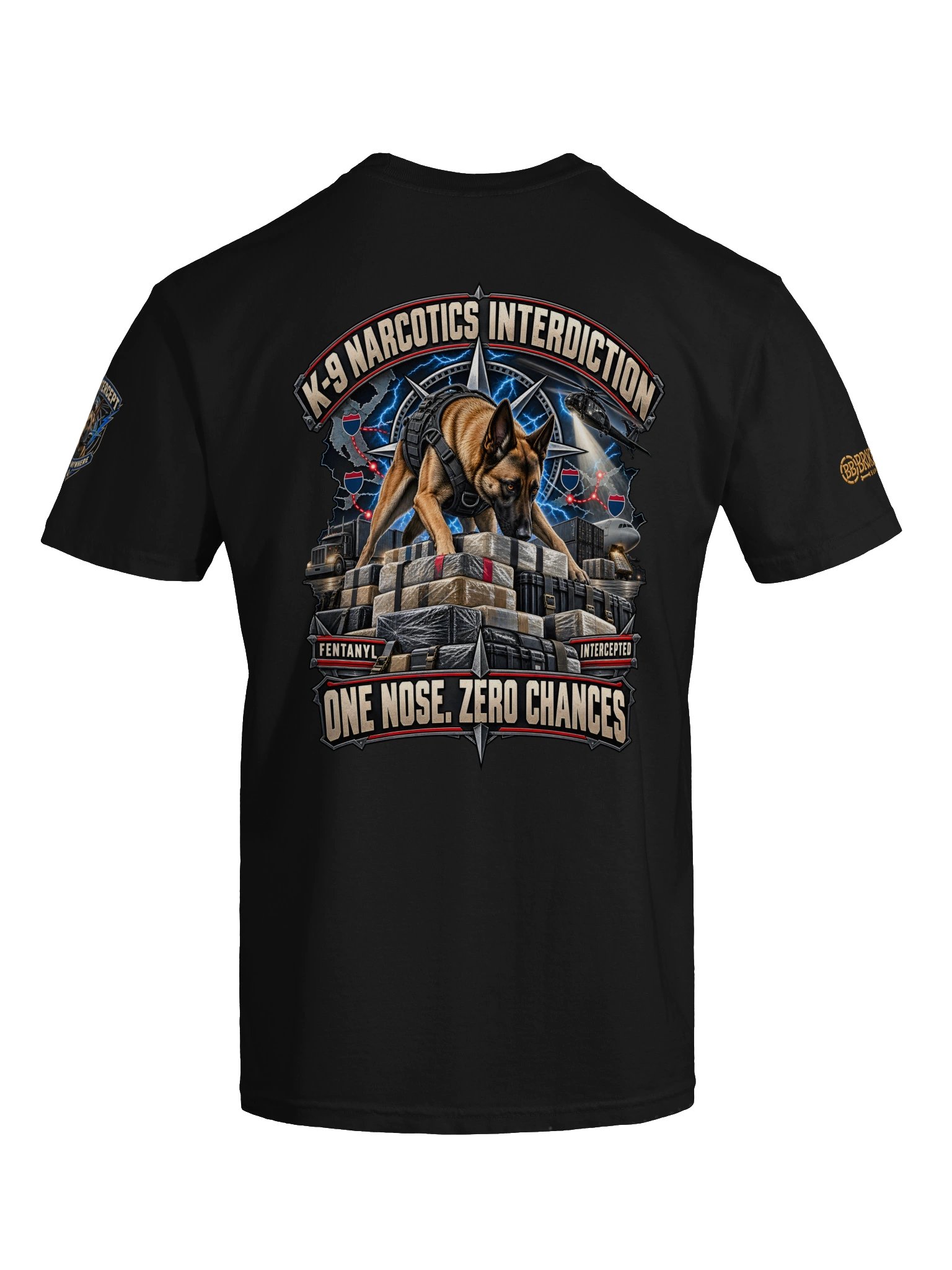 K9 Narcotics Shirt — One Nose, Zero Chances Tactical Unit Tee | Flat Out Broken™ product image (12)