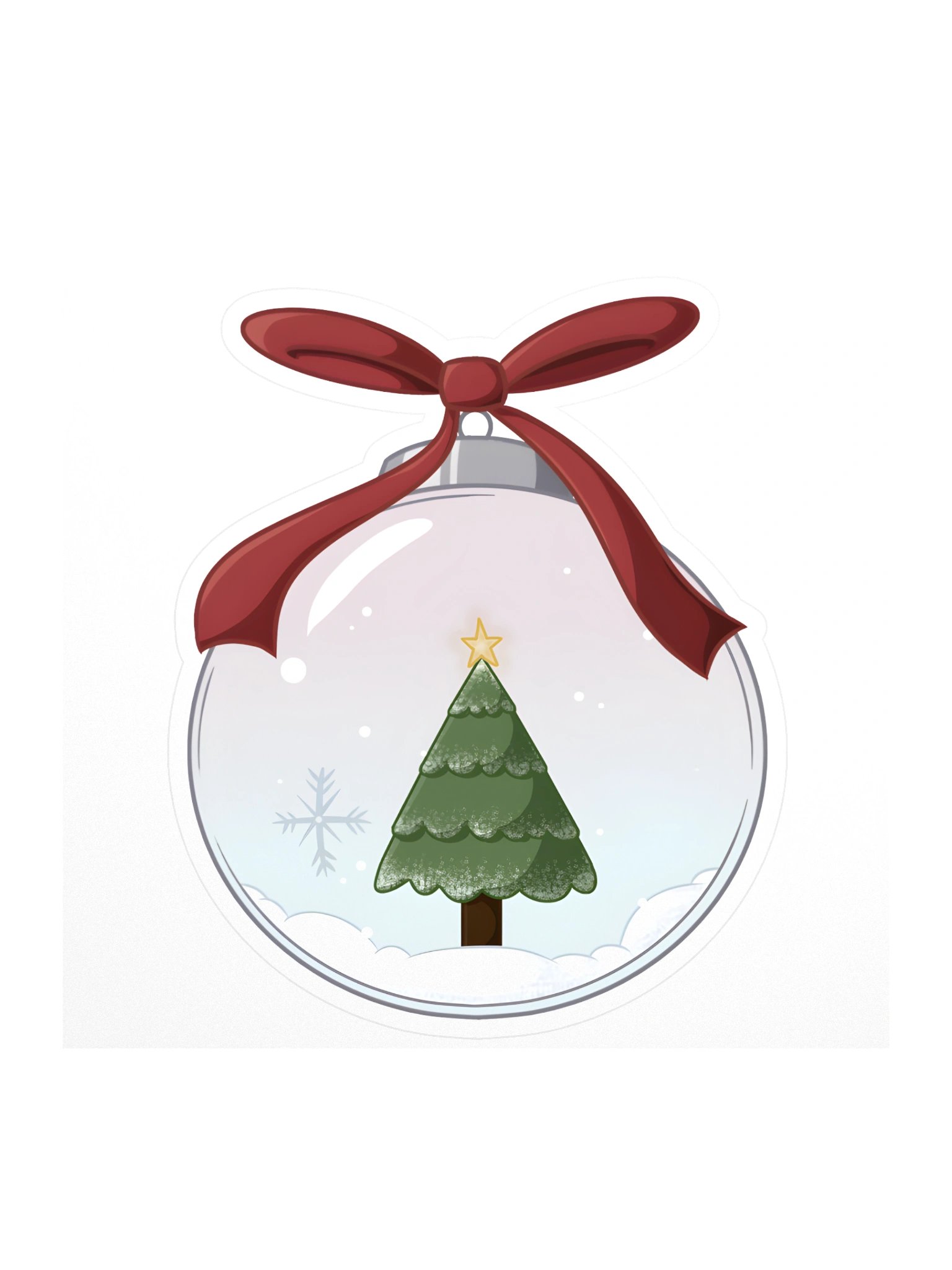 Snow Globe Ornament Sticker product image (1)