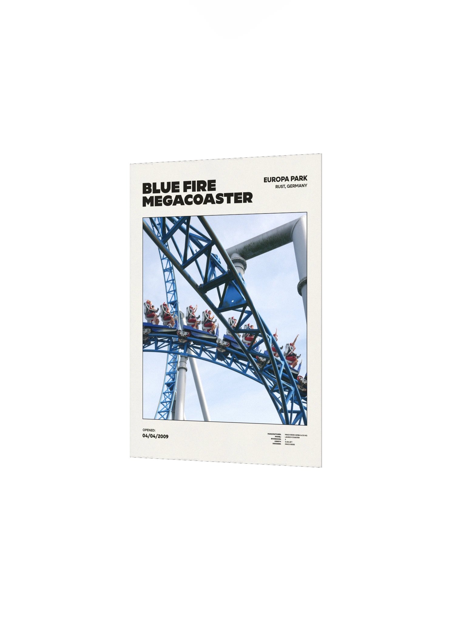 Blue Fire Megacoaster Premium Poster product image (2)