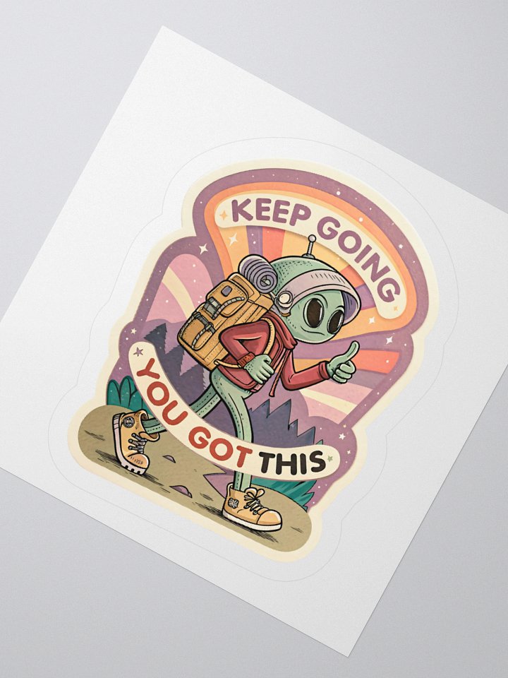 Alien Hiker Thumbs-Up Sticker product image (6)