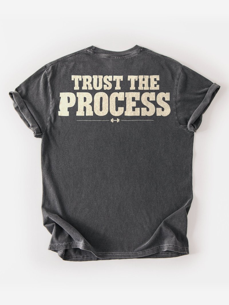 Trust the Process Oversized Gym Tee | Motivational Gym Shirt product image (1)